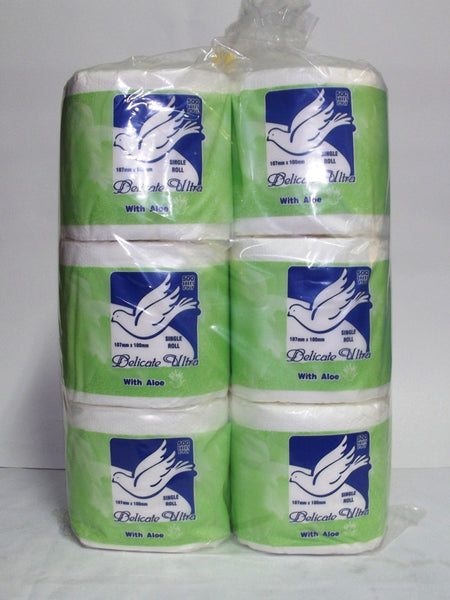 DELICATE TOILET TISSUE WITH ALOE 2PLY 6PK – Sam's Bread & Butter Express