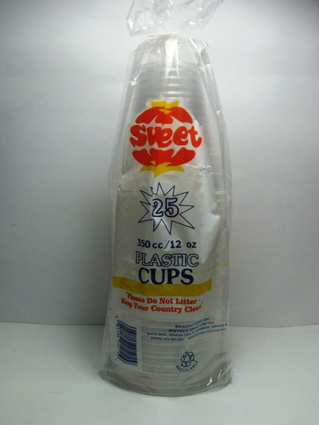 SWEET PLASTIC CUP 12OZ X25 – Sam's Bread & Butter Express