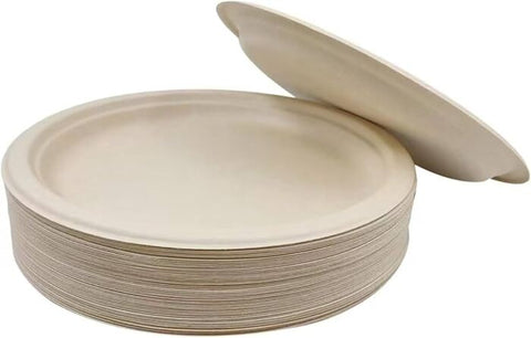 ECO/ BIODEGRADABLE PAPER PLATES 9" 25 PIECES