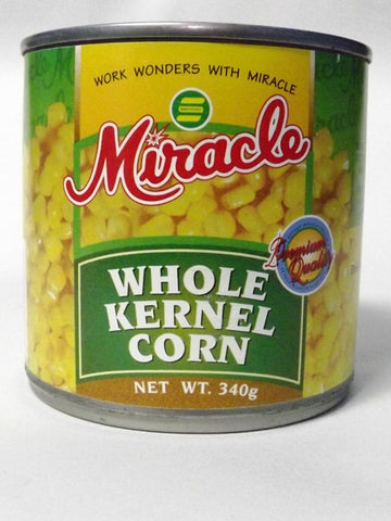 MIRACLE WHOLE KERNEL CORN 340 G