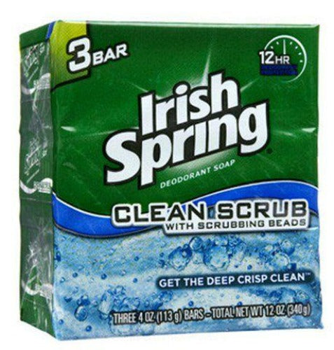 IRISH SPRING CLEAN SCRUB BATH SOAP 340G