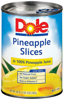 DOLE PINEAPPLE SLICES HEAVY SYRUP 567G