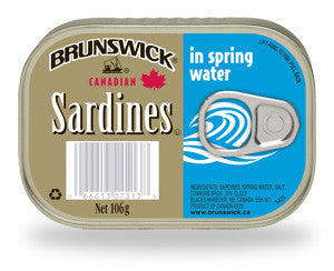 BRUNSWICK SARDINES IN SPRING WATER 106G