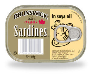 BRUNSWICK SARDINES IN SOYA OIL 106G