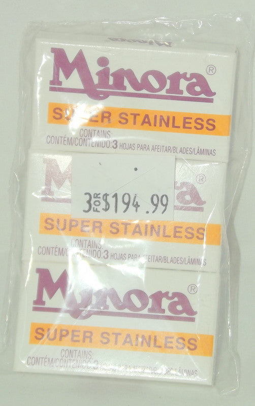 MINORA SUPER STAINLESS STEERL RAZORS