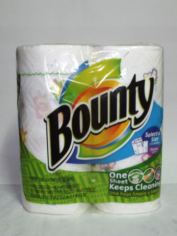 BOUNTY HAND TOWEL SELECT-A-SIZE PRINTS 2`S