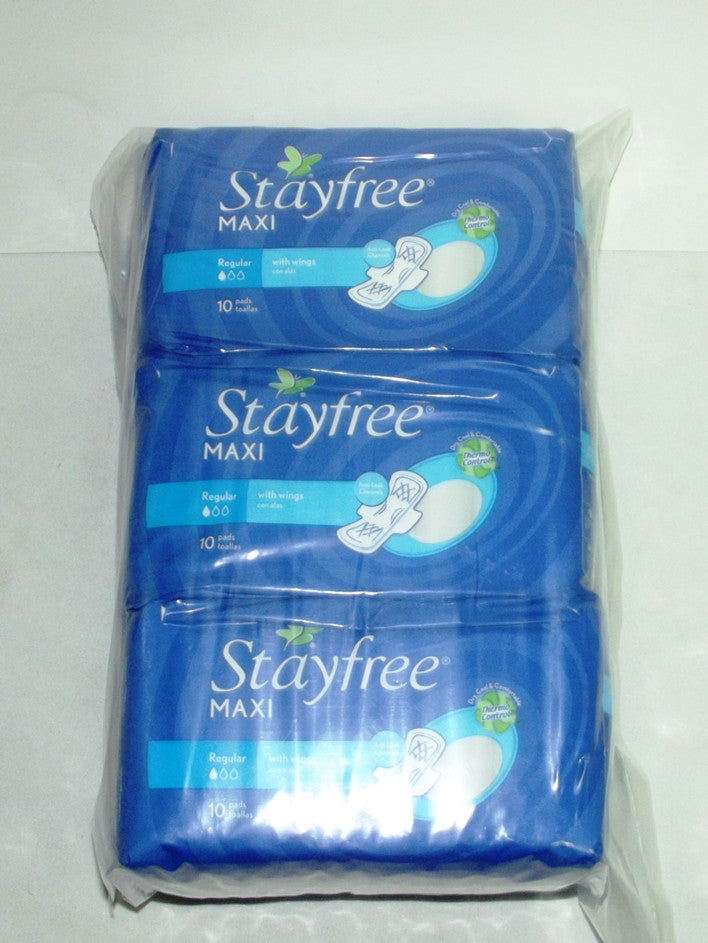 STAYFREE MAXI REGULAR WITH WINGS 10`S