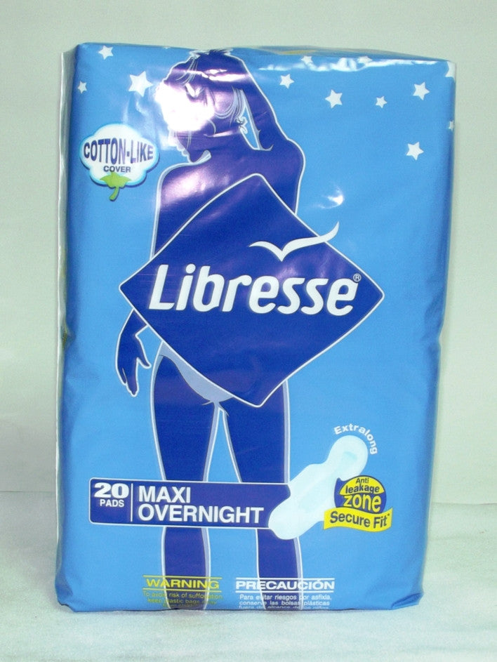 LIBRESSE MAXI OVERNIGHT WINGS 20`S