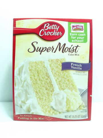 BETTY CROCKER SUPER MOIST FRENCH VANILLA CAKE MIX 517G