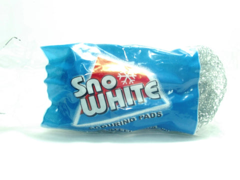 SCOURING PAD STEEL SNO WHITE 2`S