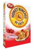 POST HONEY BUNCHES OATS WITH STRAWBERRIES CEREAL 368 G