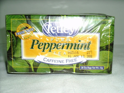 TETLEY PEPPERMINT CAFFINE FREE TEA 20 BAGS 32 G