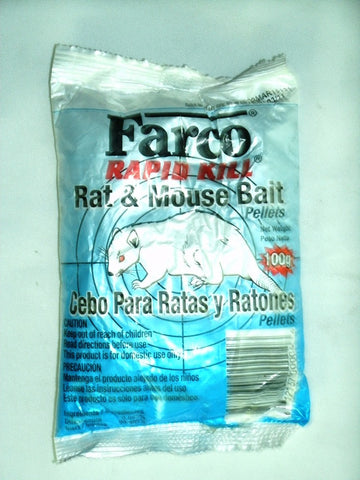 FARCO RAPID KILL RAT&MOUSE BAIT 100G