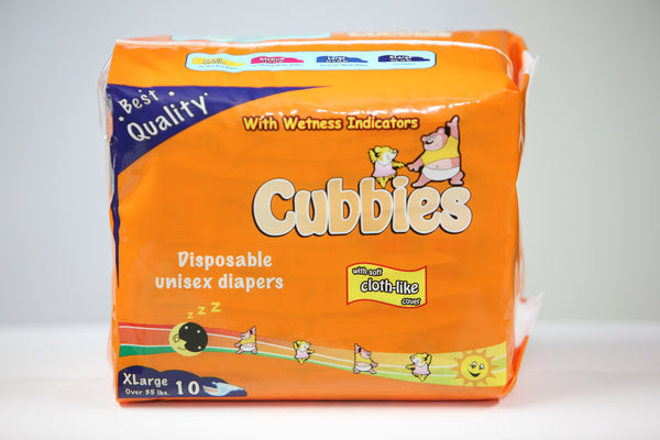 CUBBIES UNISEX BABY DIAPERS (XLARGE) 10PK – Sam's Bread & Butter Express