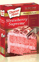 DUNCAN HINES MOIST DELUXE STRAWBERRY SUPRPRISE CAKE MIX 517G