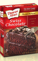 DUNCAN HINES MOIST DELUXE SWISS CHOCOLATE CAKE MIX 517G