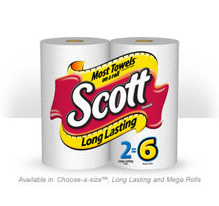 SCOTT LONG-LASTING HAND TOWEL 2 ROLLS